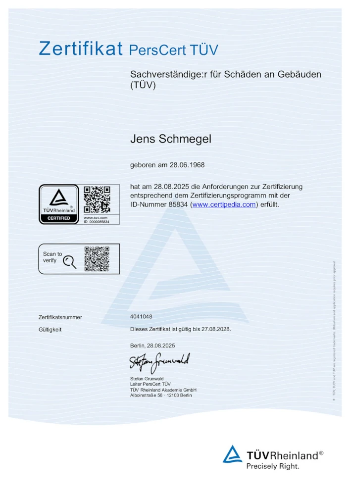 Zertifikat TÜV